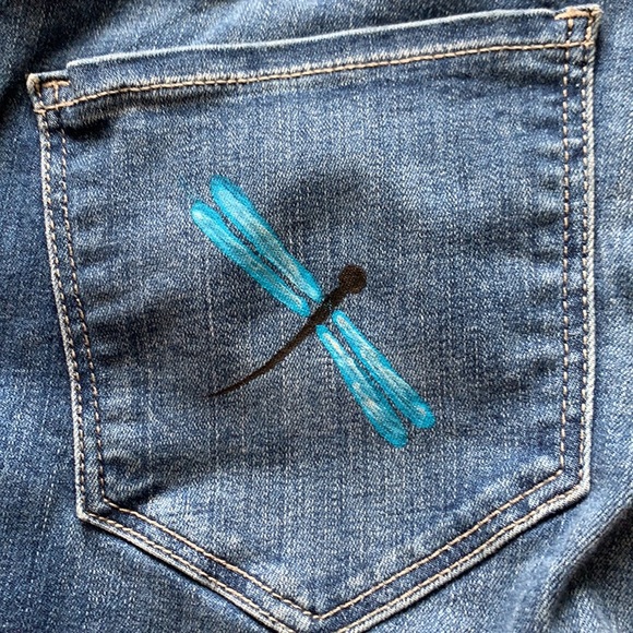 MAVI size 32 hand painted jeans - Picture 5 of 6